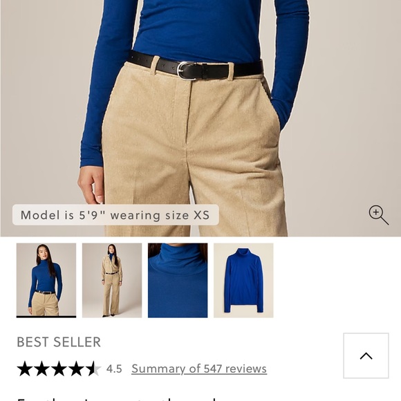 J. Crew Feather jersey turtleneck
Style: CN176
Color: GRADUATE BLUE - Picture 4 of 4
